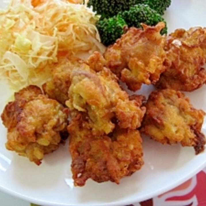 節約 かさ増し 豚こまと玉ねぎでふわふわから揚げ レシピ 作り方 By ダージリン 楽天レシピ